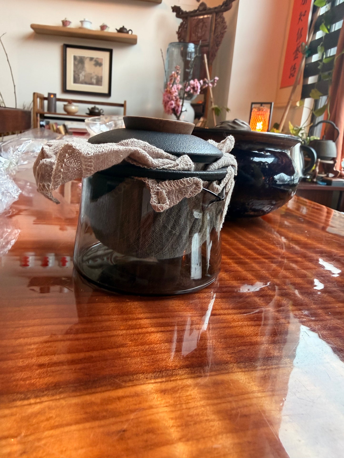 Dark glass travel gaiwan